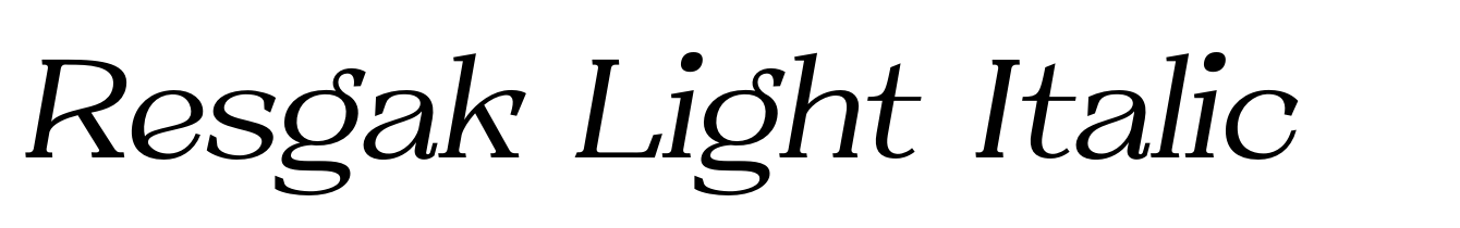 Resgak Light Italic